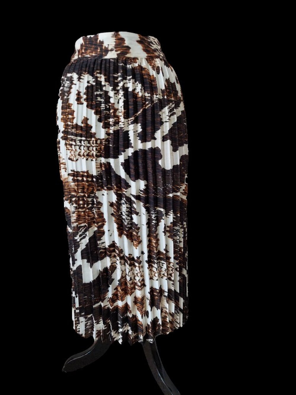 Worthington Pleated Midi Skirt Reptile Print, SZ PXXL, 100% Polyester